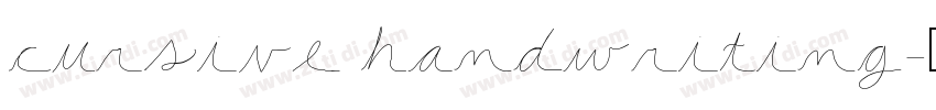 cursive handwriting字体转换